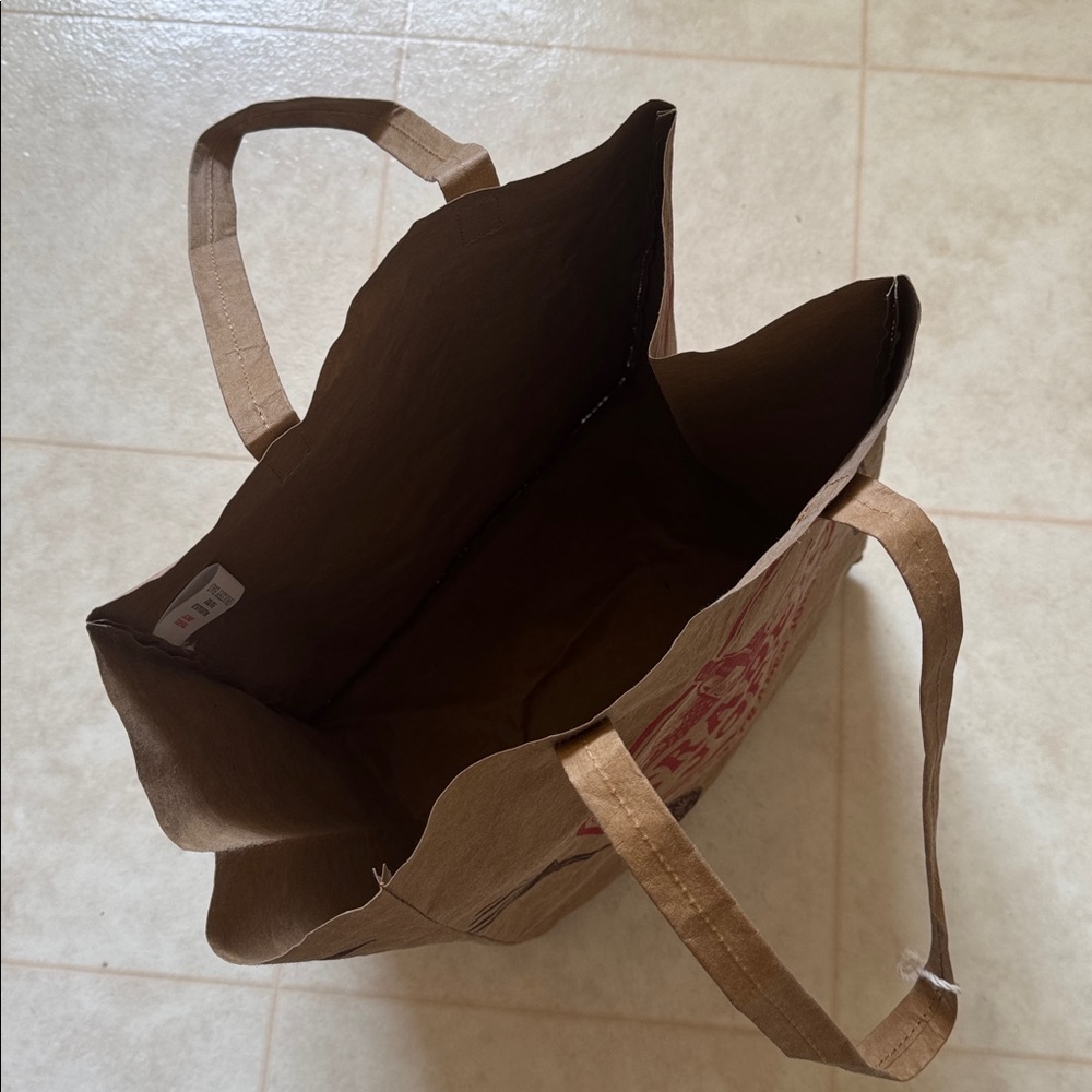 Trader Joe's Brown Reusable Tote Bag with Red Logo - Picture 3 of 4